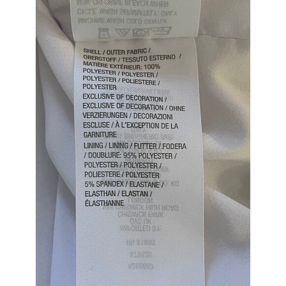 Isaac Mizrahi Live! White Size 10 Swiss Dot Chiffon Woven Peasant Blouse Top - Picture 9 of 10